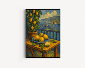 Sorrento Italy Lemon Coast Travel Print, Sorrento Italy Lemons Travel Poster Print, Sorrento Wall Art, Fruit Travel Wall Decor