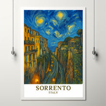Sorrento Print Italy, Sorrento Photo Poster, Sorrento Travel Wall Art, Sorrento Map Print, Sorrento Van Gogh Style Print, Sorrento Wall Décor