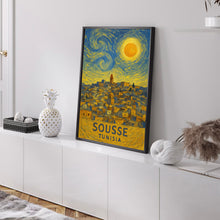 Sousse Poster Print, Sousse Travel Poster, Sousse Van Gogh Style Wall Art, Sousse, Tunisia