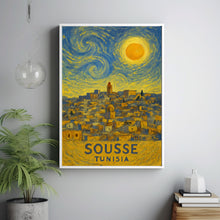 Sousse Poster Print, Sousse Travel Poster, Sousse Van Gogh Style Wall Art, Sousse, Tunisia