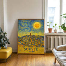 Sousse Poster Print, Sousse Travel Poster, Sousse Van Gogh Style Wall Art, Sousse, Tunisia