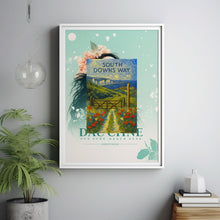 South Downs Way Poster, National Trail, National Park Poster, Sussex, Brighton Art, Winchester, Eastbourne, Beachy Head, Hiking, Rambling