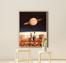 Space Love  Collage Art by Taudalpoi Retro Futurism, Vintage Collage, Scifi Poster, Romantic Art, Space Travel, Eclectic Artwork, Wall Art 1277471852