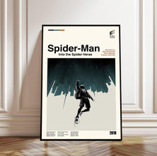 Spider-Man Into the Spider-Verse Movie Poster - Midcentury Modern Minimalist Print 4378998162
