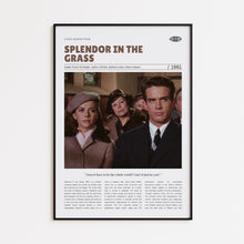 Splendor in the Grass, Elia Kazan, Retro Movie Poster, Custom Movie Poster Print 4421169758