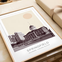 Springfield Poster Print, Springfield Travel Poster, Springfield Minimalistic Wall Art, Springfield, Illinois, United States 1868249642