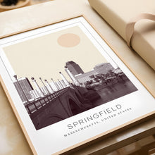 Springfield Poster Print, Springfield Travel Poster, Springfield Minimalistic Wall Art, Springfield, Massachusetts, United States 1868246570