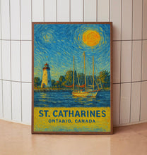 St. Catharines Poster Print, St. Catharines Travel 1 Poster, St. Catharines Van Gogh Style Wall Art, St. Catharines, Ontario, Canada