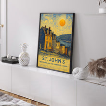 St. John_s Poster Print, St. John_s Travel Poster, St. John_s Van Gogh Style Wall Art, St. John_s, Newfoundland and Labrador, Canada