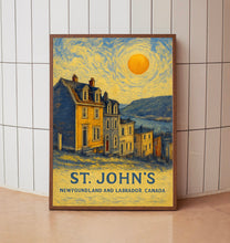 St. John_s Poster Print, St. John_s Travel Poster, St. John_s Van Gogh Style Wall Art, St. John_s, Newfoundland and Labrador, Canada