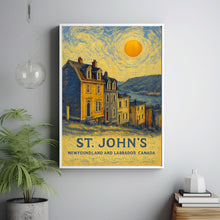 St. John_s Poster Print, St. John_s Travel Poster, St. John_s Van Gogh Style Wall Art, St. John_s, Newfoundland and Labrador, Canada