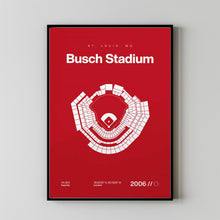 St. Louis Ballpark Poster, Busch Stadium Print, Mid Century Modern Baseball Poster, Spo-IFBL4N
