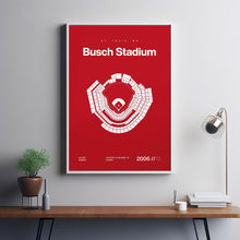 St. Louis Ballpark Poster, Busch Stadium Print, Mid Century Modern Baseball Poster, Spo-IFBL4N