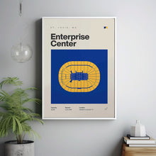 St. Louis Blues Poster, Enterprise Center Stadium Print, Mid Century Modern Hockey Post-51TPY9