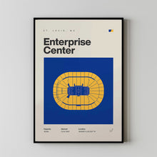 St. Louis Blues Poster, Enterprise Center Stadium Print, Mid Century Modern Hockey Post-HHHLSG
