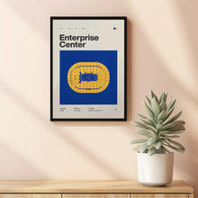 St. Louis Blues Poster, Enterprise Center Stadium Print, Mid Century Modern Hockey Post-HHHLSG