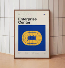 St. Louis Blues Poster, Enterprise Center Stadium Print, Mid Century Modern Hockey Post-HHHLSG