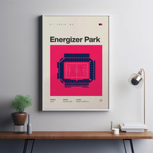 St. Louis City SC Poster, Energizer Park Stadium Print, Mid Century Modern Football Pos-CZUD11