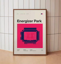 St. Louis City SC Poster, Energizer Park Stadium Print, Mid Century Modern Football Pos-CZUD11