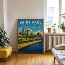 St. Paul Poster, St. Paul Framed Print, St. Paul Wall Art, Saint Paul Minnesota Decor, Minnesota Travel Poster Gift, Minnesota Map