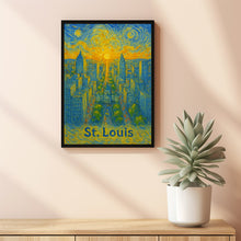 St Louis USA, Anime Cityscape, Canvas,Poster, City Art Print, Minimalist Anime Style, City Illustration, Wall Art, Home Decor