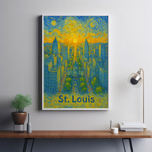 St Louis USA, Anime Cityscape, Canvas,Poster, City Art Print, Minimalist Anime Style, City Illustration, Wall Art, Home Decor