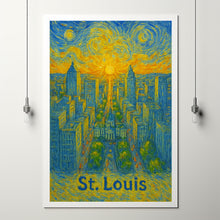 St Louis USA, Anime Cityscape, Canvas,Poster, City Art Print, Minimalist Anime Style, City Illustration, Wall Art, Home Decor