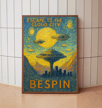 Star Wars Bespin Travel Poster, Retro Travel Print, Tatooine Hoth Endor A New Hope Empire Strikes Back, Star Wars Original Trilogy Prints
