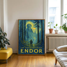 Star Wars Endor Travel Poster, Retro Travel Print, Tatooine, Hoth, Bespin A New Hope Empire Strikes Back, Star Wars Original Trilogy Prints
