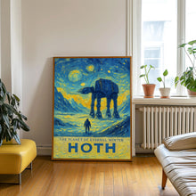 Star Wars Hoth Travel Poster, Retro Travel Print, Tatooine Bespin Endor A New Hope Empire Strikes Back, Star Wars Original Trilogy Prints
