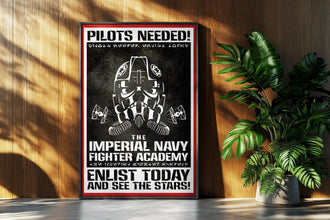 Star Wars Movie Poster Galactic Empire Pilot Retro Propaganda Sci-Fi Wall Art Print Gift 1173211209