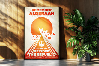 Star Wars Movie Poster Rebel Alliance Alderaan Retro Propaganda Sci-Fi Wall Art Print Gift 1173236913