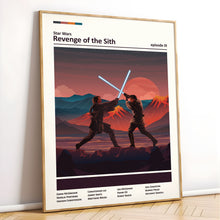 Star Wars Revenge of the Sith, Star Wars Poster, Star Wars Trilogy, Minimal Movie Poster, Movie Poster, Star Wars Gift, Gift for Him, Sith 1586430231