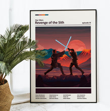 Star Wars Revenge of the Sith, Star Wars Poster, Star Wars Trilogy, Minimal Movie Poster, Movie Poster, Star Wars Gift, Gift for Him, Sith 1586430231