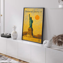 Statue of Liberty Poster, Minimalist, Helvetica, Mid-Century Modern, Statue of Liberty Travel Print, Statue of Liberty Wall Art, NYC Art