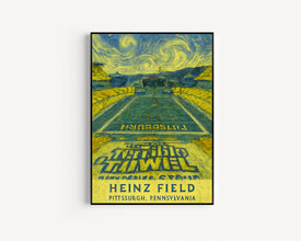 Steelers NFL  Heinz Field  11 x 17 inches  Black and White  Poster