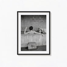 Steve McQueen and Wife Neile Adams Bath Tub Print, Black and White Wall Art, Vintage Print, Photography Prints, Museum Quality Photo Print 1620778405