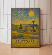 Stuttgart Poster Print, Stuttgart Travel Poster, Stuttgart Van Gogh Style Wall Art, Stuttgart, Baden-Württemberg, Germany