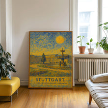 Stuttgart Poster Print, Stuttgart Travel Poster, Stuttgart Van Gogh Style Wall Art, Stuttgart, Baden-Württemberg, Germany