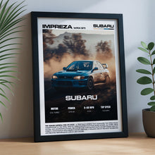 Subaru Impreza WRX STI Poster – JDM Rally Car Wall Art Print, Classic GC8 Turbo Poster for Garage, Office, or Living Room – Gift 4371066814