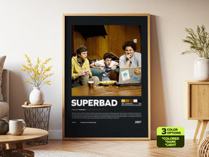 Superbad Poster, Jonah Hill, Retro Movie, Comedy Film, Seth Rogen, Print Art 4429588718