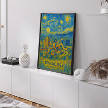 Syracuse Print New York, Syracuse Photo Poster, Syracuse Travel Wall Art, Syracuse Map Print, Syracuse Van Gogh Style Print, Wall Décor, USA