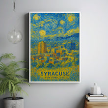 Syracuse Print New York, Syracuse Photo Poster, Syracuse Travel Wall Art, Syracuse Map Print, Syracuse Van Gogh Style Print, Wall Décor, USA
