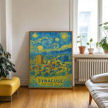 Syracuse Print New York, Syracuse Photo Poster, Syracuse Travel Wall Art, Syracuse Map Print, Syracuse Van Gogh Style Print, Wall Décor, USA