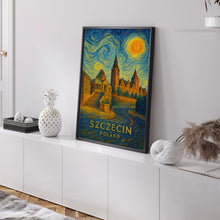 Szczecin Poster Print, Szczecin Travel Poster, Szczecin Van Gogh Style Wall Art, Szczecin, Poland