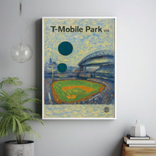 T-Mobile Park Poster, Mariners Poster, Minimalist, Helvetica, Mid-Century Modern, Baseball Art, Baseball Stadium Poster, Seattle Mariners