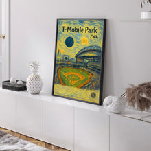 T-Mobile Park Poster, Mariners Poster, Minimalist, Helvetica, Mid-Century Modern, Baseball Art, Baseball Stadium Poster, Seattle Mariners (2)