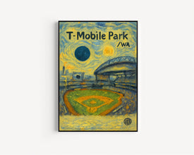 T-Mobile Park Poster, Mariners Poster, Minimalist, Helvetica, Mid-Century Modern, Baseball Art, Baseball Stadium Poster, Seattle Mariners (2)