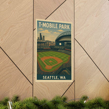 T-Mobile Park Seattle Vintage Travel Poster, Retro Baseball Stadium Wall Art, Seattle WA Print, Mariners Ballpark Illustration, 4423201036