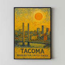 Tacoma Poster Print, Tacoma Travel Poster, Tacoma Minimalistic Wall Art, Tacoma, Washington, United States